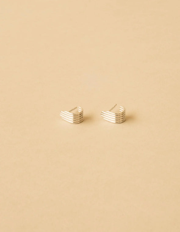 Grand voile silver earrings