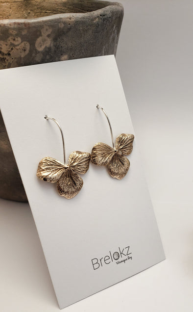 Fleurs d'Hydrangées bronze earrings