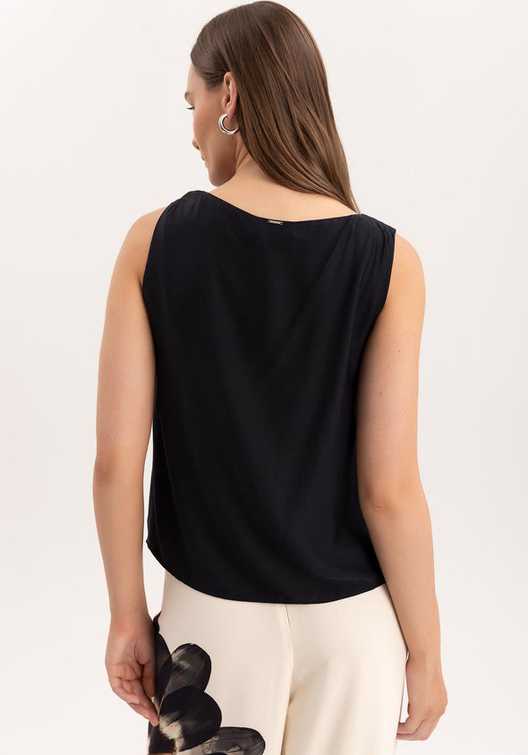 top with bow on shoulder