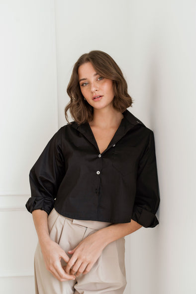 Chemise Maddie noire (certifié Oeko-tex)