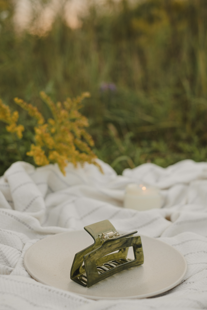 Forest Green Hair Clip