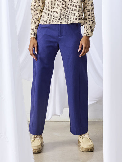 Kit seamed indigo pants OEKO-TEX®.
