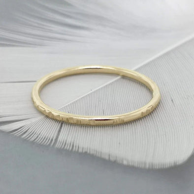 Ring small striped gold-filled