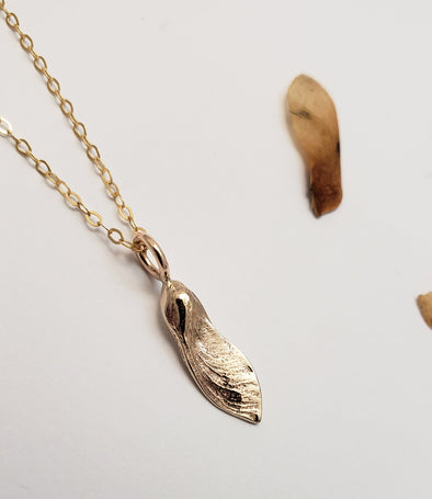 Samare necklace in bronze and 14k Gold Filled gold