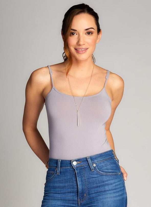 tank top long bamboo tank top with adjustable straps (7 colors)