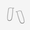 silver oblong hoop earrings