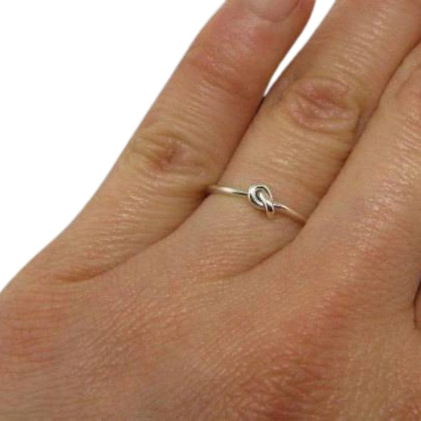 sterling silver tight knot ring