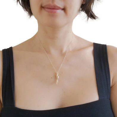 necklace mountain knot gold-filled