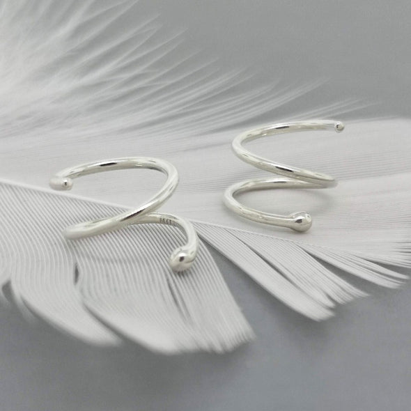 Spiral earrings sterling silver