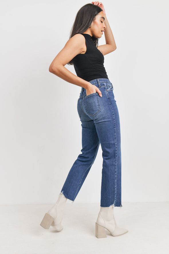 Jean vintage straight dark denim