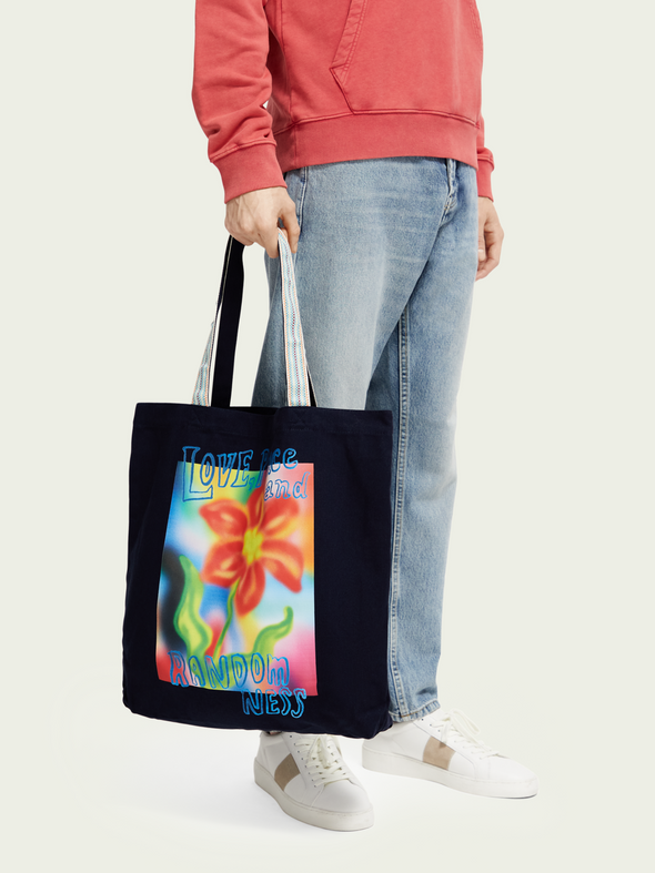 Tote Bag Canvas Love Peace and Randomness