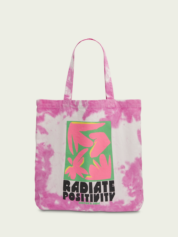 Tote Bag Canvas Tie-Dyed  Radiate Positivity